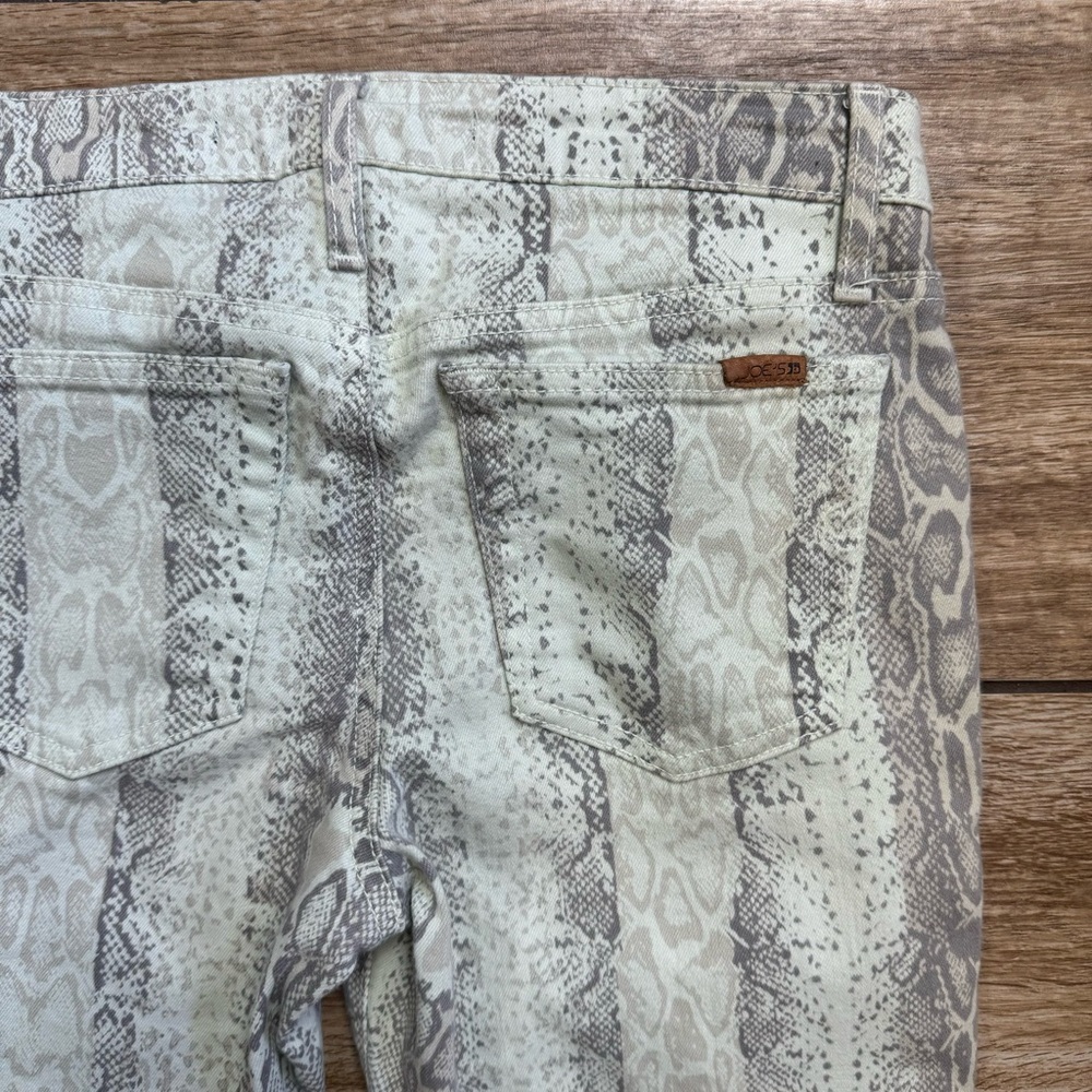 JOE'S JEANS The Luna High Rise Cigarette Skinny Jeans Size 27 Snake Print Denim - Picture 6 of 14
